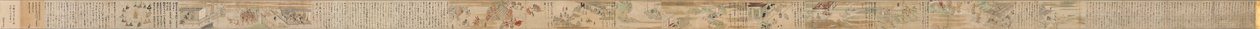 De geïllustreerde wonderbaarlijke oorsprong van de Yuzu Nenbutsu School Yuzu Nenbutsu Engi Emaki, 1300s door Unbekannt