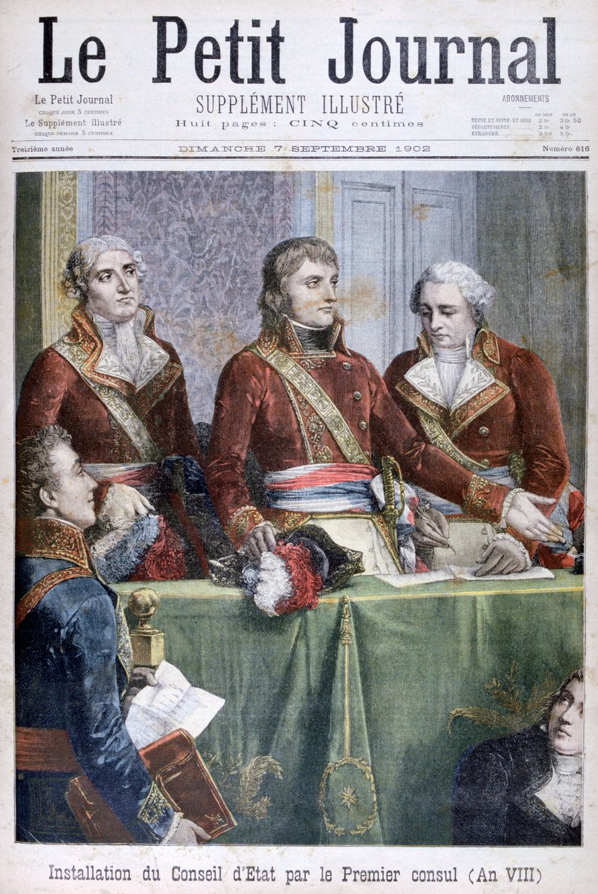 De Installatie van de Raad van State door de Eerste Consul Napoleon, 1799 1902 door Unbekannt