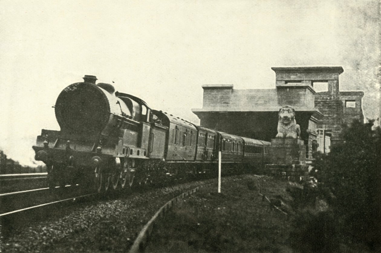 De Ierse post vertrekt van de Menai-brug, ca. 1930 door Unbekannt