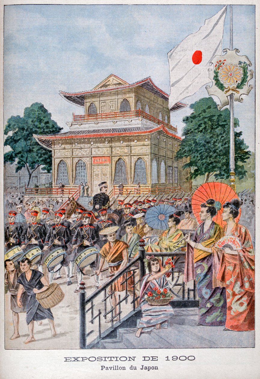 Het Japanse paviljoen op de Wereldtentoonstelling van 1900, Parijs, 1900 door Unbekannt
