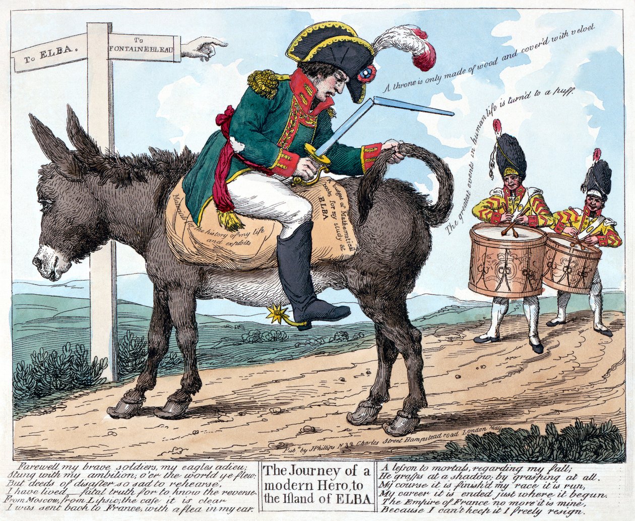 De Reis van een Moderne Held, naar het Eiland Elba, 1814 door Unbekannt