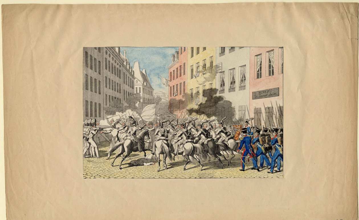 De Julirevolutie van 1830, 1830 door Unbekannt
