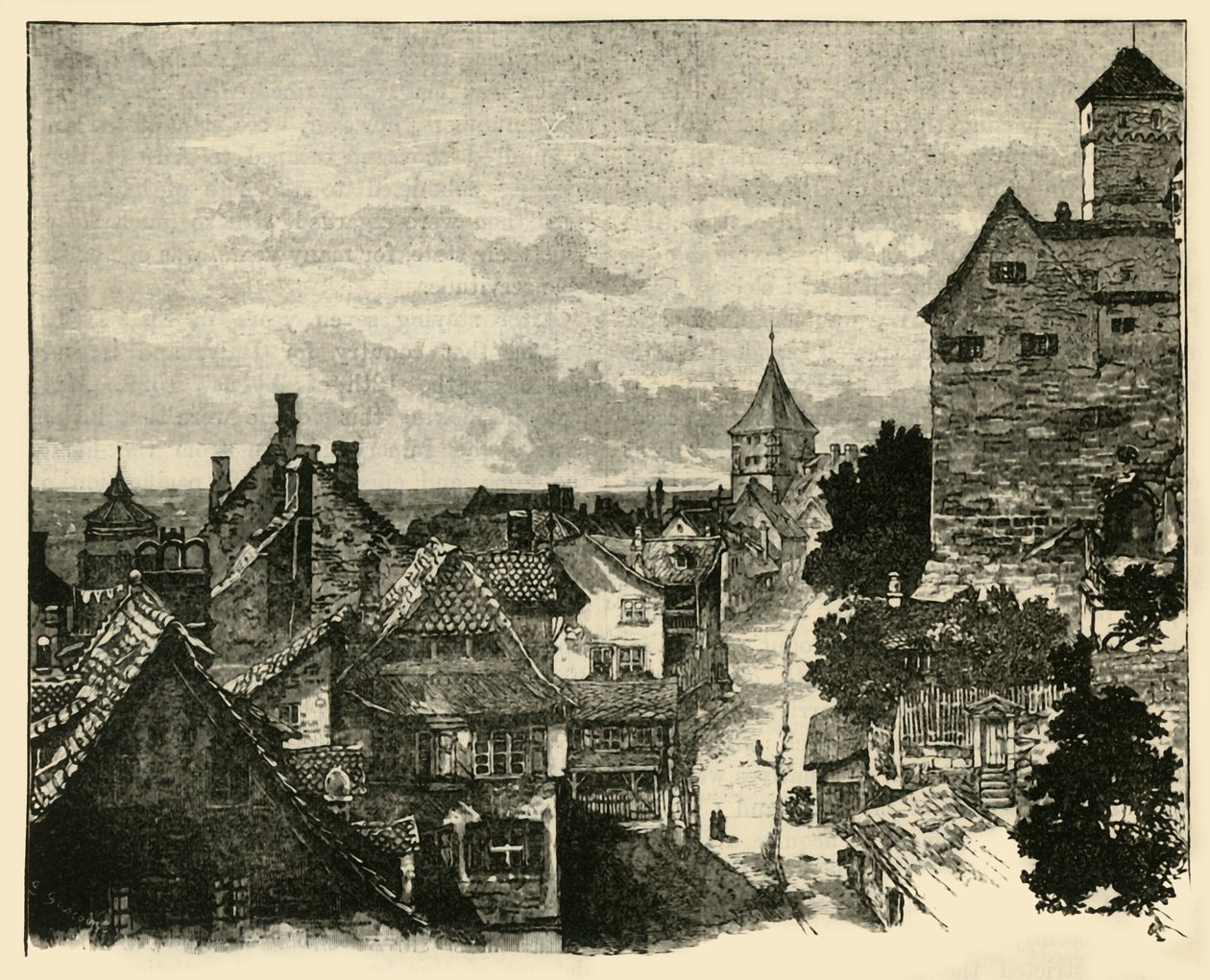 De Kaiserberg, Neurenberg, 1890 door Unbekannt