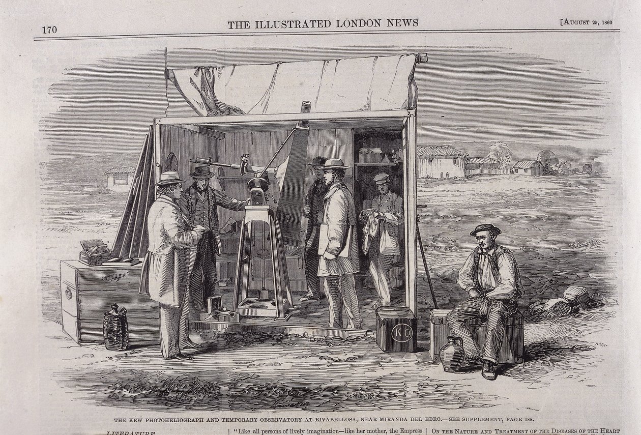 De Kew heliograaf gebruikt tijdens een zonsverduisteringsexpeditie naar Spanje, 1860 door Unbekannt