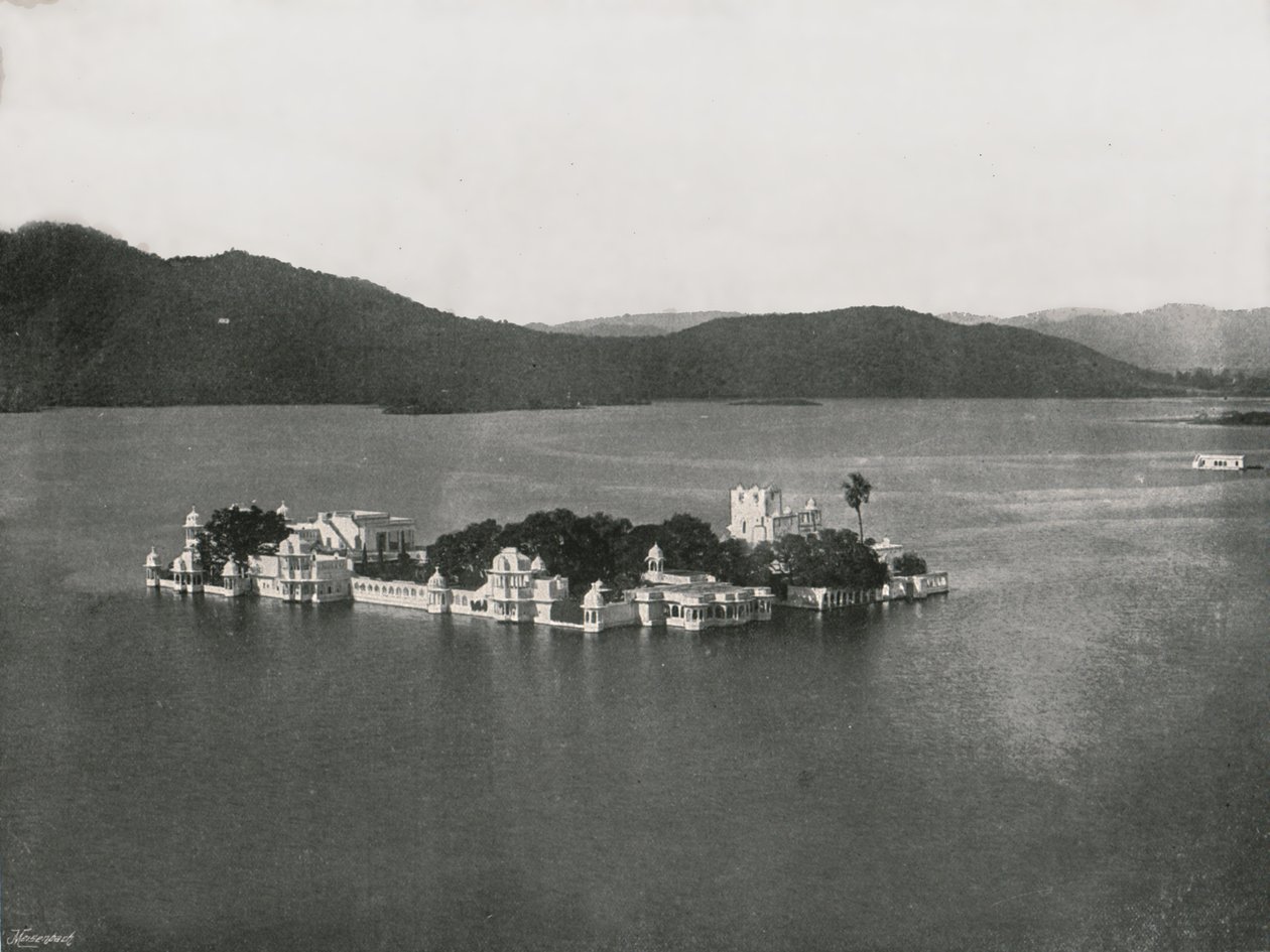 Het Meerpaleis, Udaipur, India, 1895 door Unbekannt