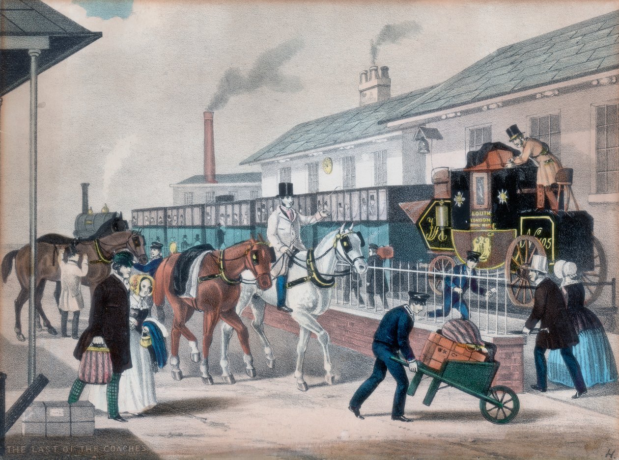 De laatste van de koetsen, ca. 1840 door Unbekannt
