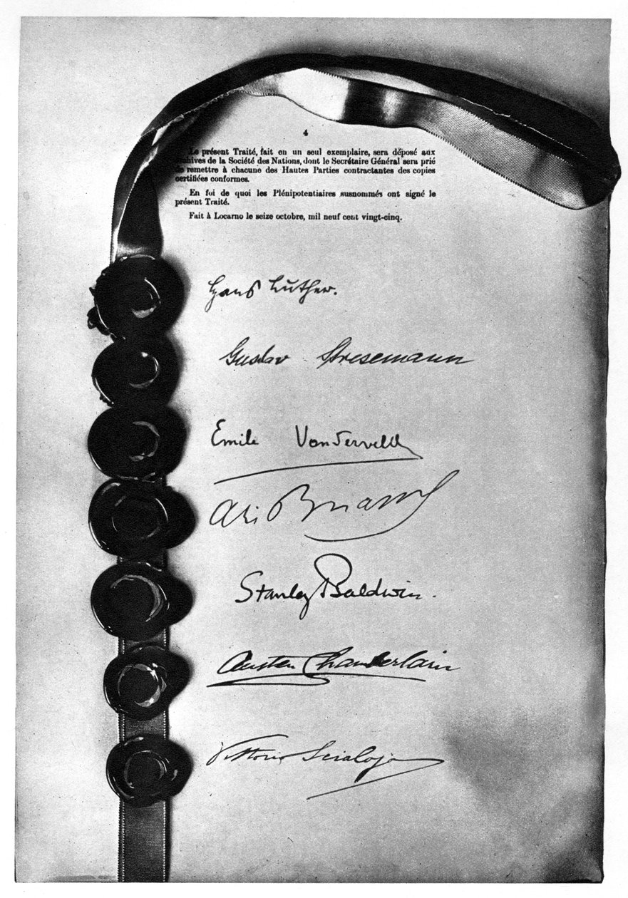 Het Locarno-verdrag bezegeld en ondertekend in Londen, 1 december 1925, 1935 door Unbekannt