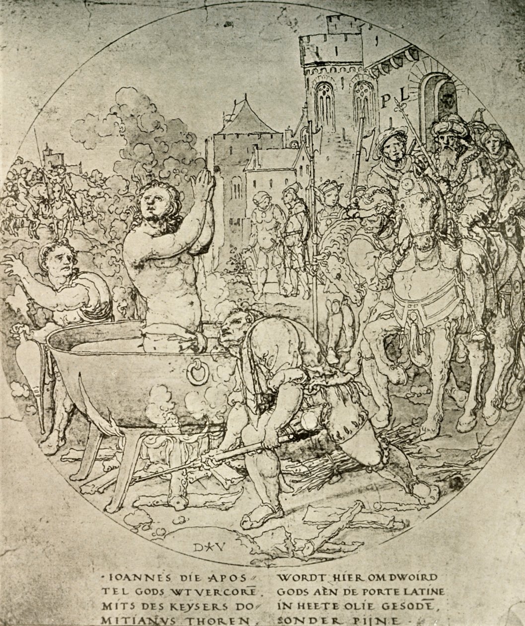 Het Martelaarschap van St. Johannes de Evangelist, 17e eeuw door Unbekannt