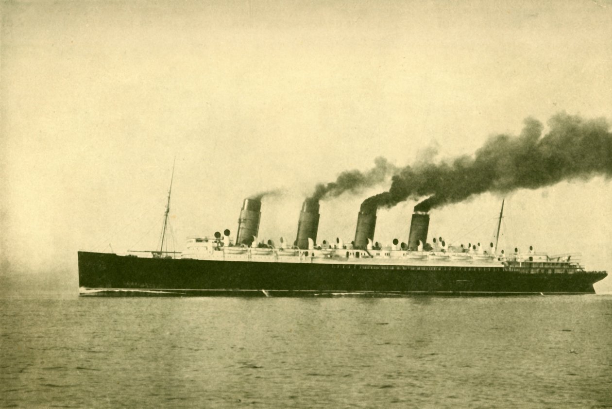 De Mauretania Cunard Line, 30.696 ton, ca. 1930 door Unbekannt