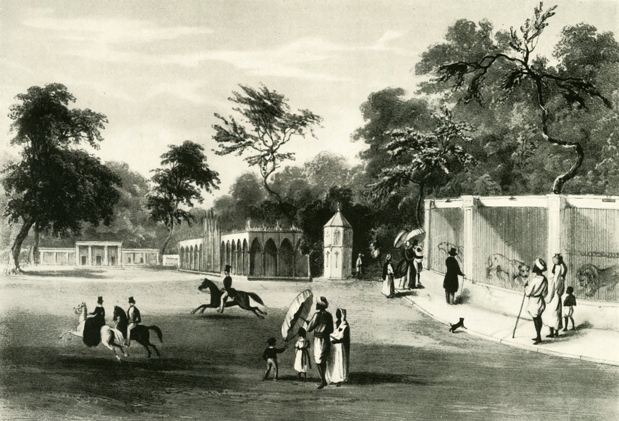 De menagerie in Barrackpore Park, 1820, 1925 door Unbekannt