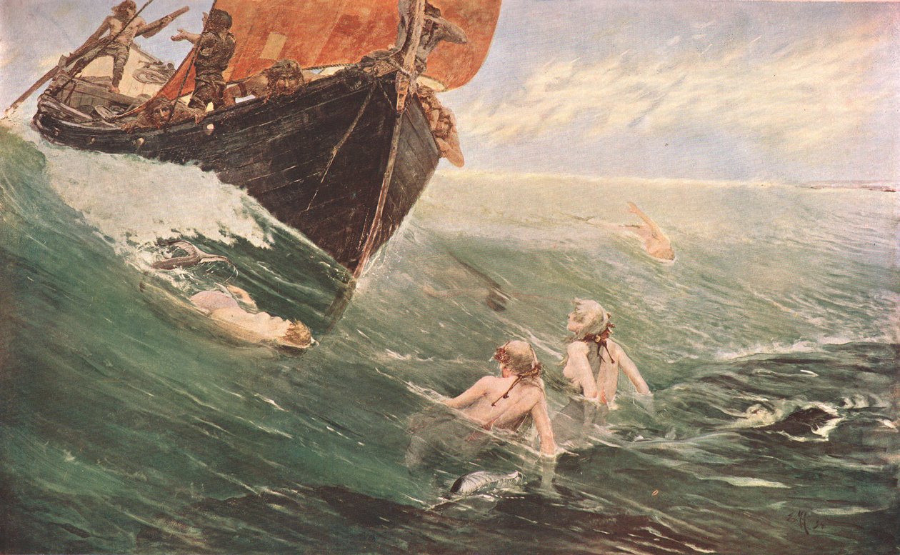 De zeemeerminnenrots, 1894, ca. 1902 door Unbekannt