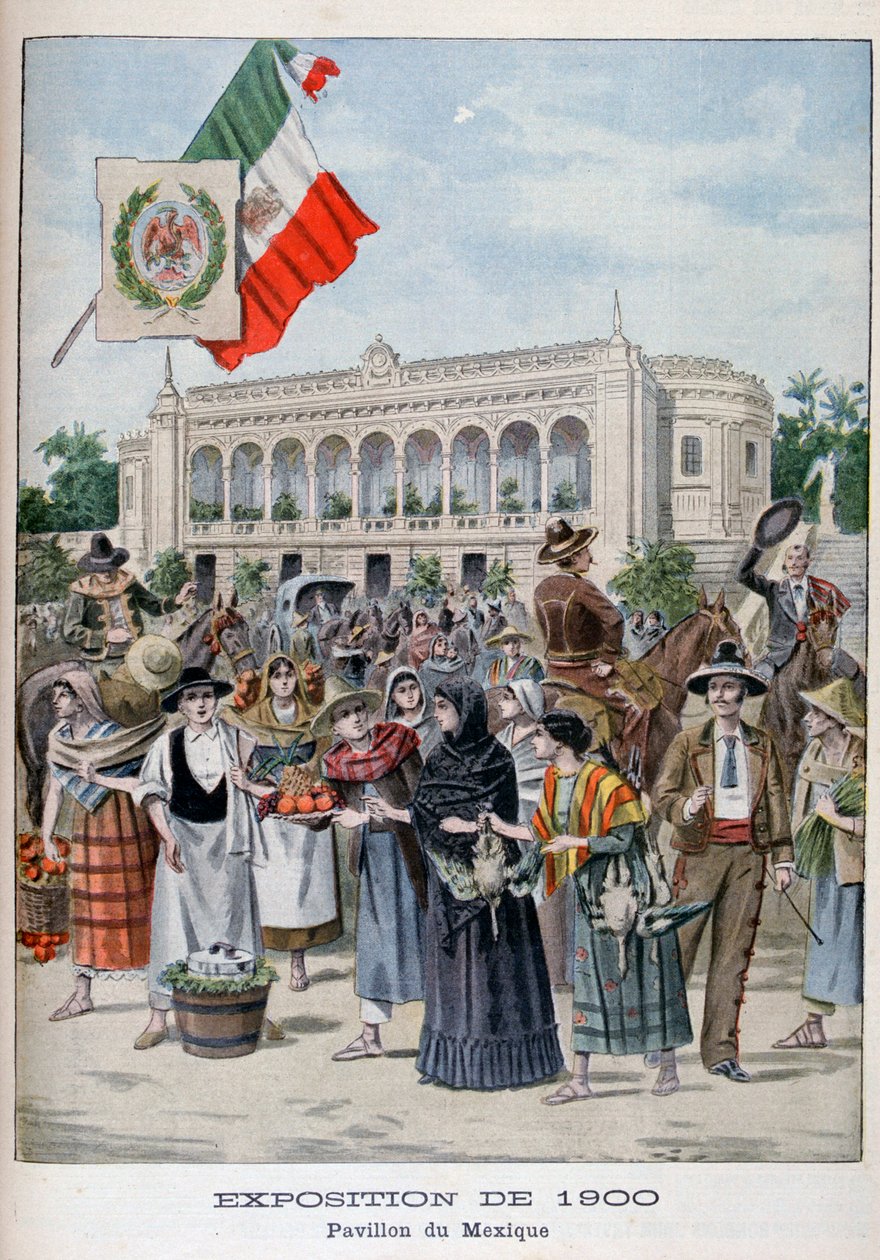 Het Mexicaanse paviljoen op de Wereldtentoonstelling van 1900, Parijs, 1900 door Unbekannt