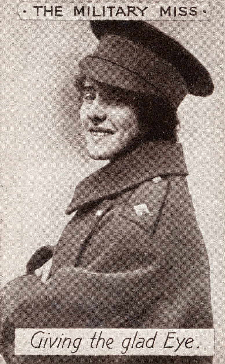 De Militaire Miss - Geeft de blijde blik, ca. 1914 door Unbekannt