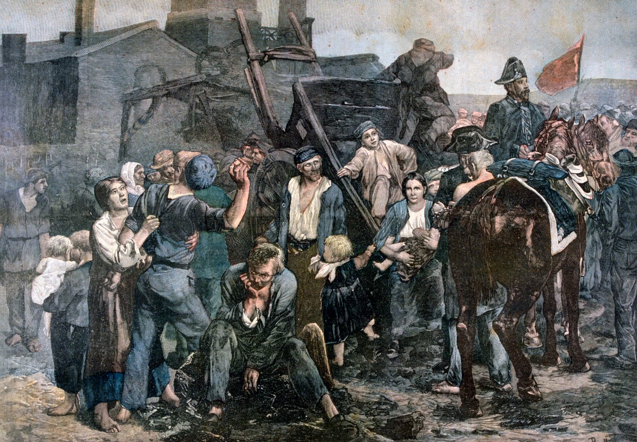 De mijnwerkersstaking in Carmaux, 1892 door Unbekannt