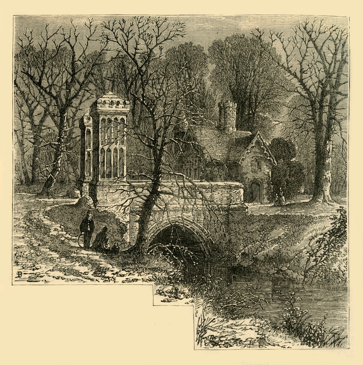 De gracht, Fulham Palace, ca. 1878 door Unbekannt
