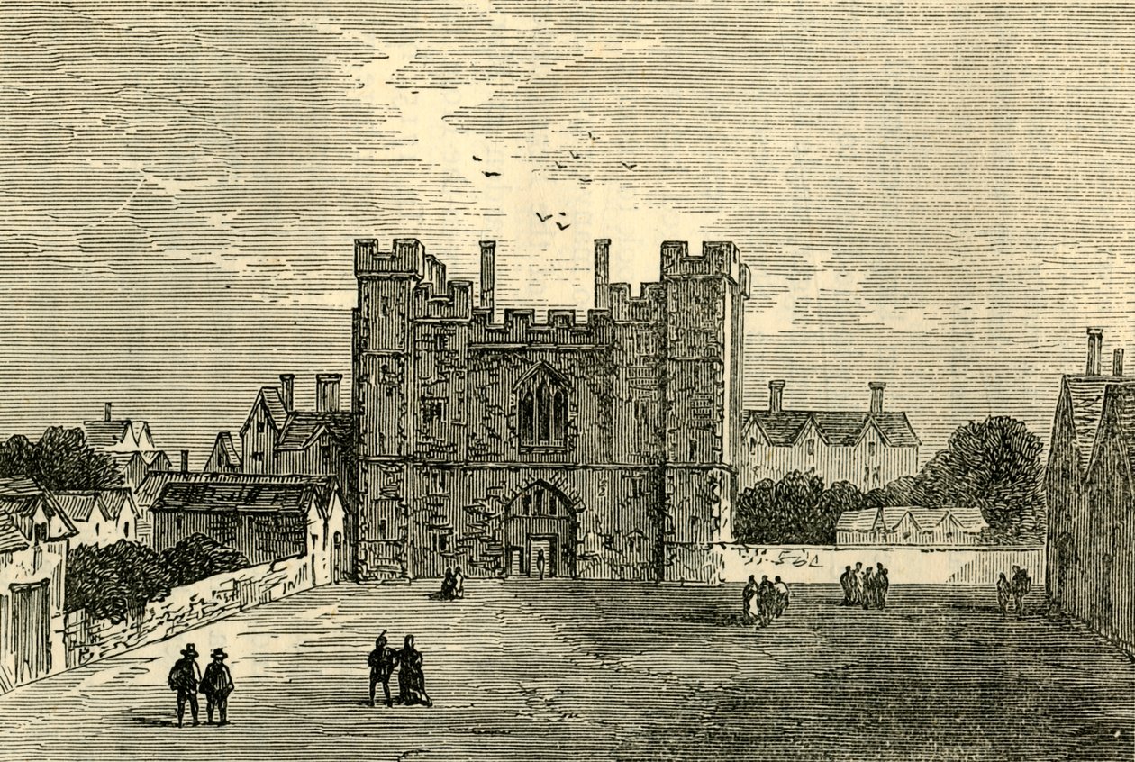 Het klooster van St. Jan van Jeruzalem, Clerkenwell - De poort vanuit het westen door Unbekannt