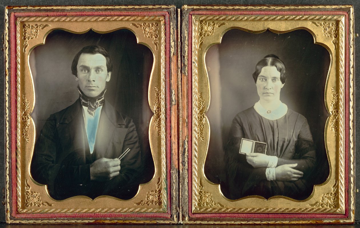 De muziekleraar en zijn vrouw, c. 1850s door Unbekannt