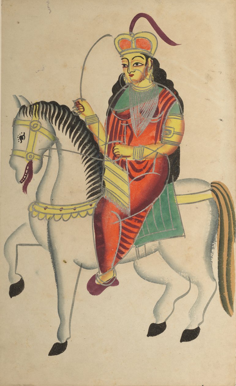 De muiterij van de heldin Rani Lakshmi Bai van Jhansi door Unbekannt