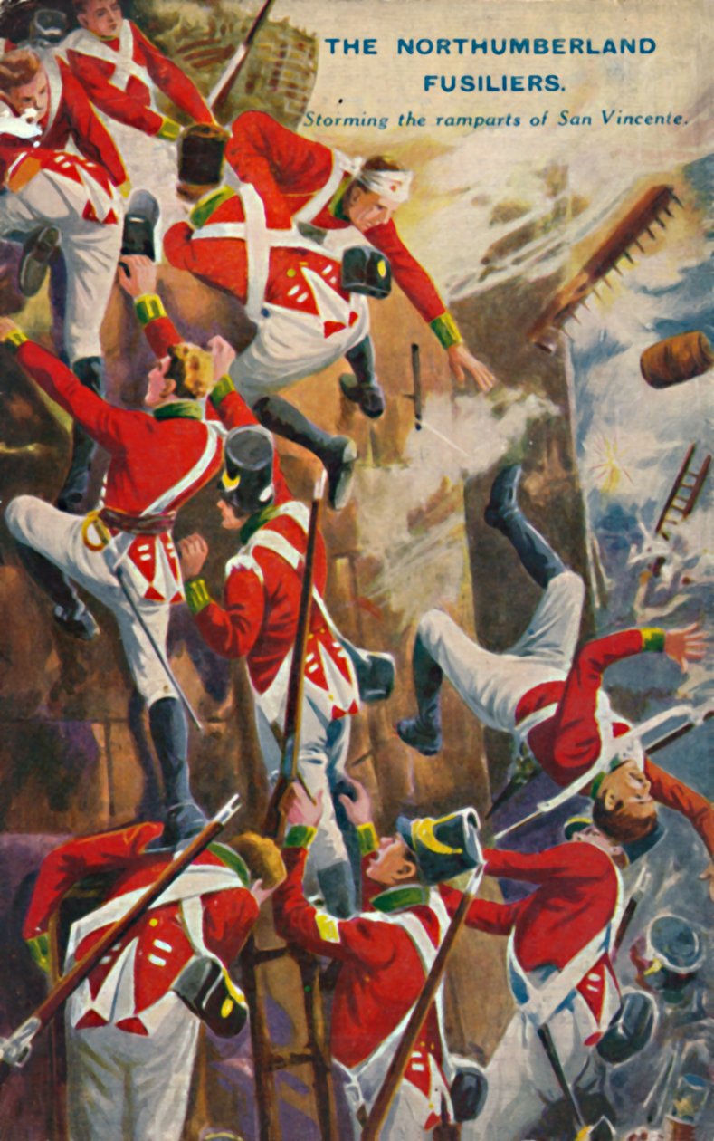 De Northumberland Fusiliers. Bestormen van de wallen van San Vincente, 1812, 1939 door Unbekannt