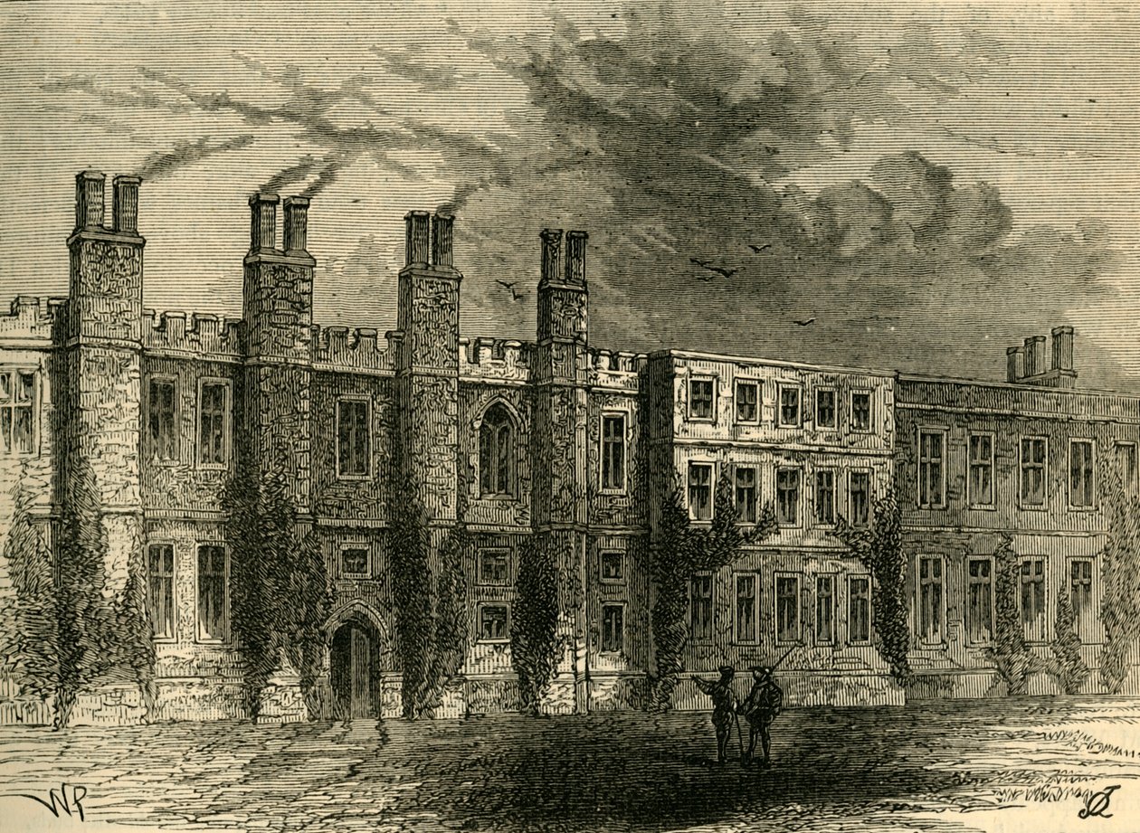 Het oude Chelsea Manor House, ca. 1876 door Unbekannt