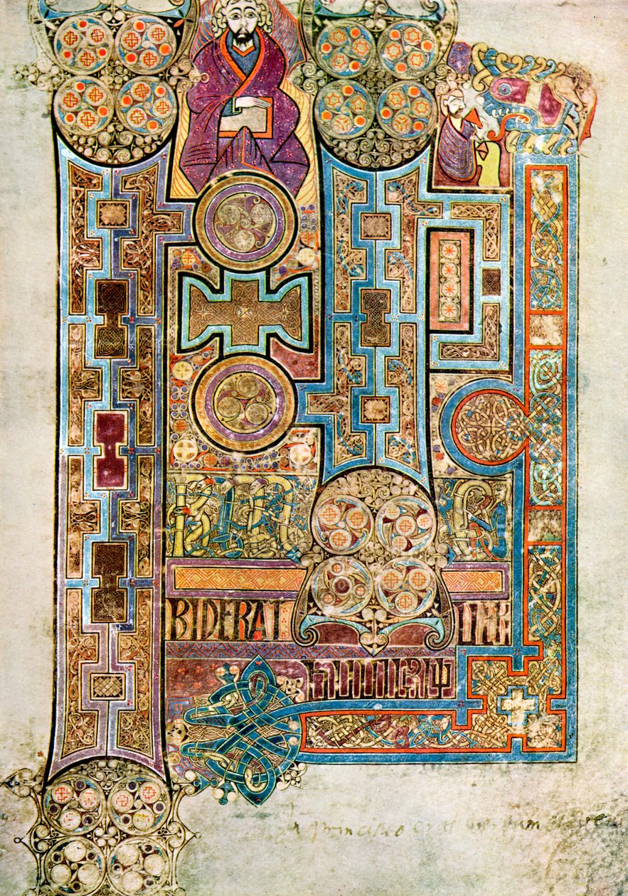 De openingswoorden van het evangelie van Johannes, 800 AD, 20e eeuw door Unbekannt