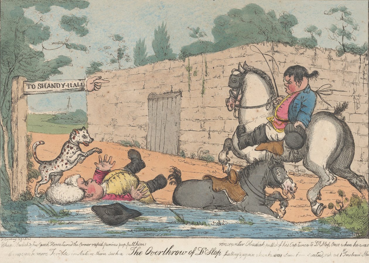 De omverwerping van Dr. Slop Tristram Shandy, 1800-20 door Unbekannt