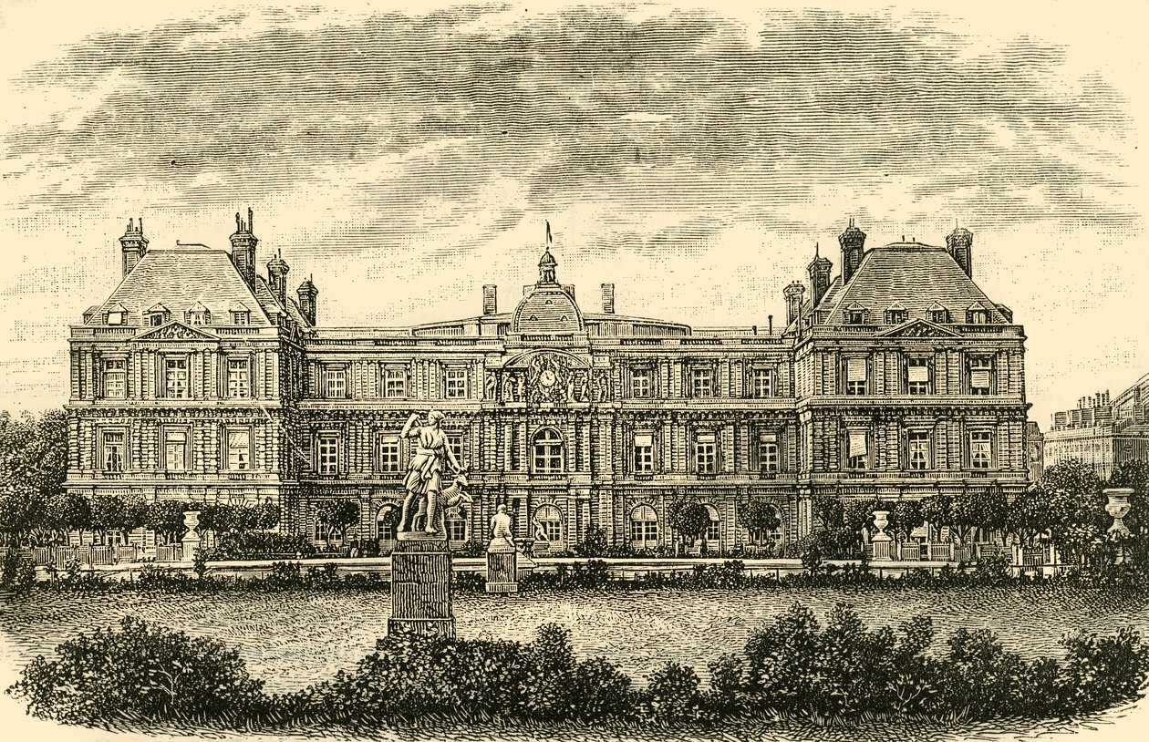 Het Palais De Luxembourg, Parijs door Unbekannt