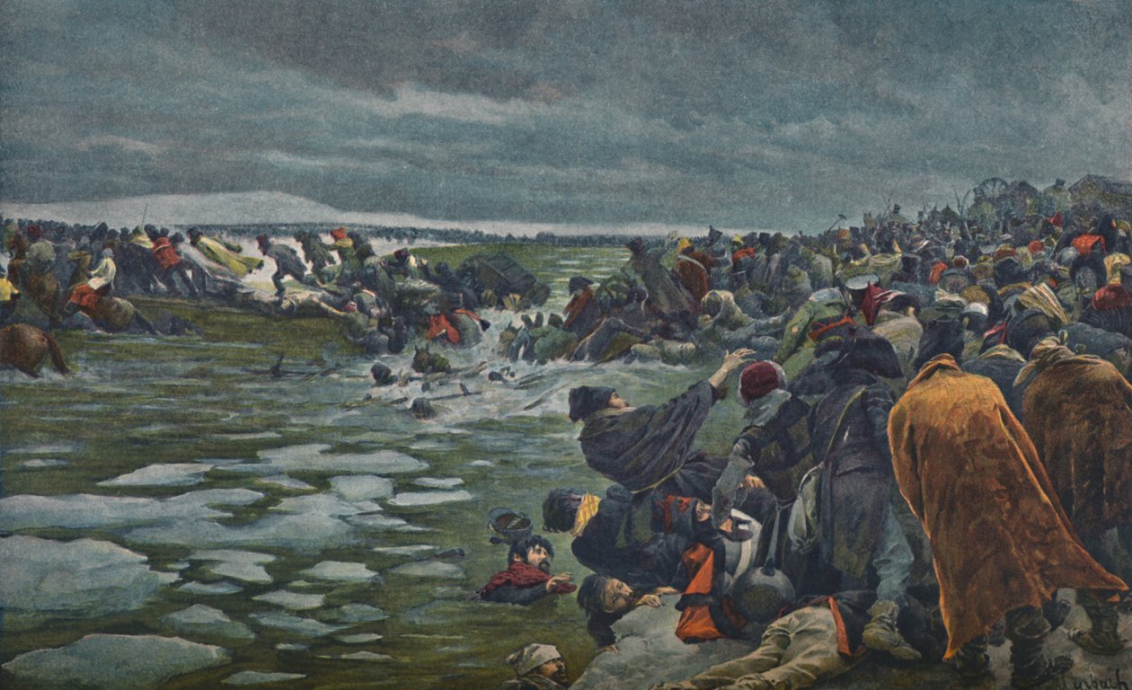 De oversteek van de Berezina, november 1812, 1896 door Unbekannt