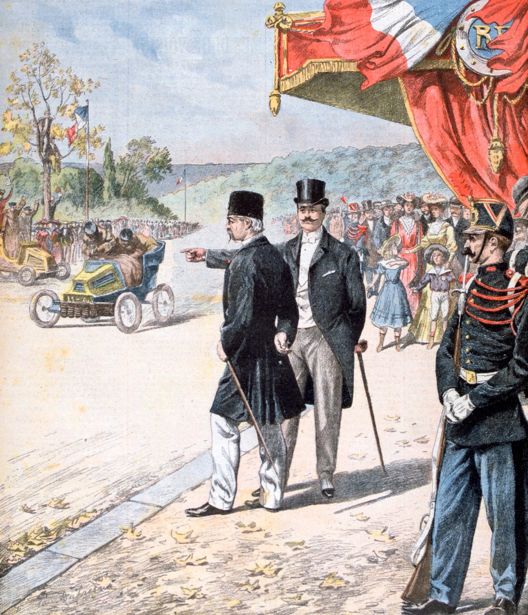 De Perzische sjah Mozzafar al-Din Shah Qajar in Frankrijk, 1902 door Unbekannt