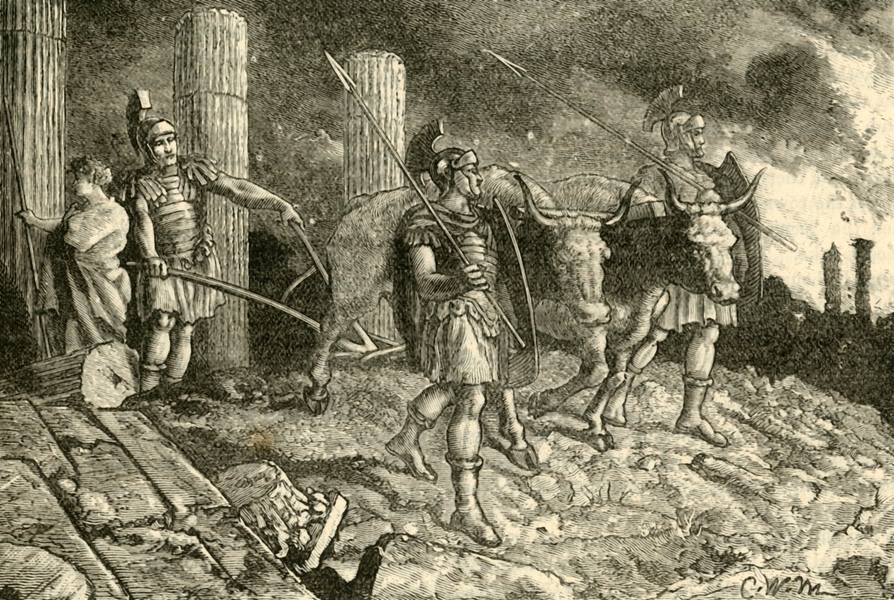 De ploeg over de locatie van Carthago, 1890 door Unbekannt