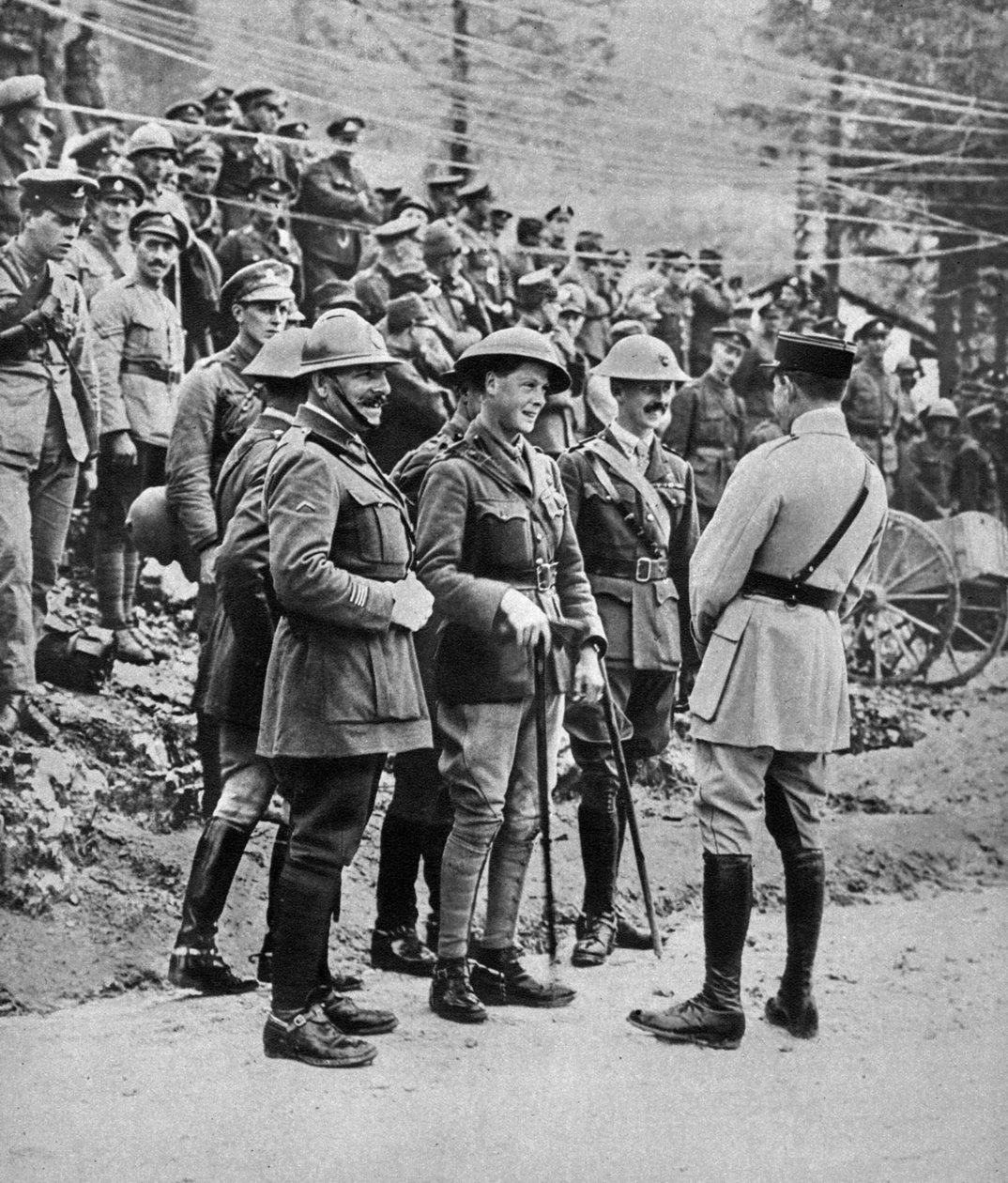 De Prins van Wales aan het Italiaanse front, 1917 door Unbekannt