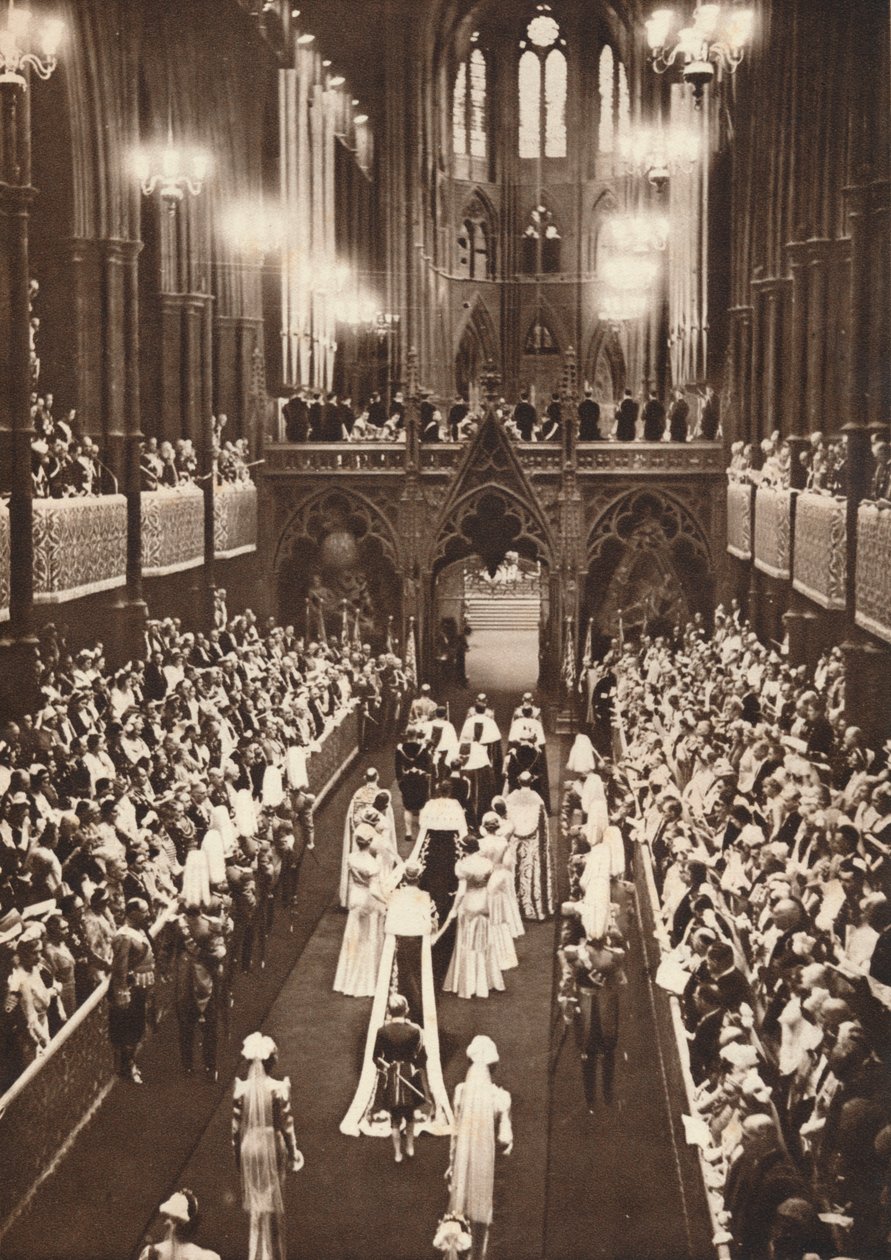 De processie naar de abdij, 1937 door Unbekannt