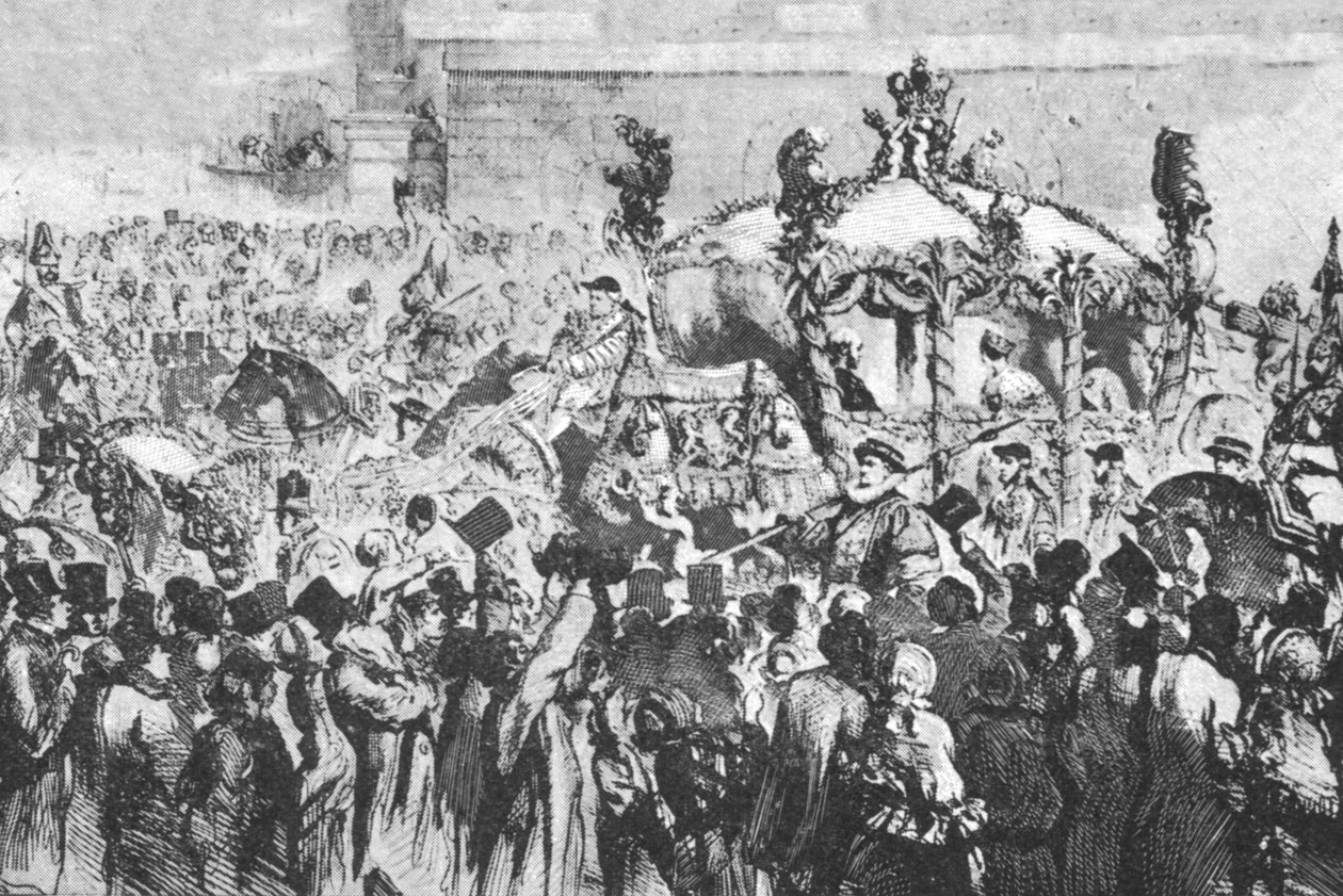 De processie naar Westminster, 31 januari 1856, 1901 door Unbekannt