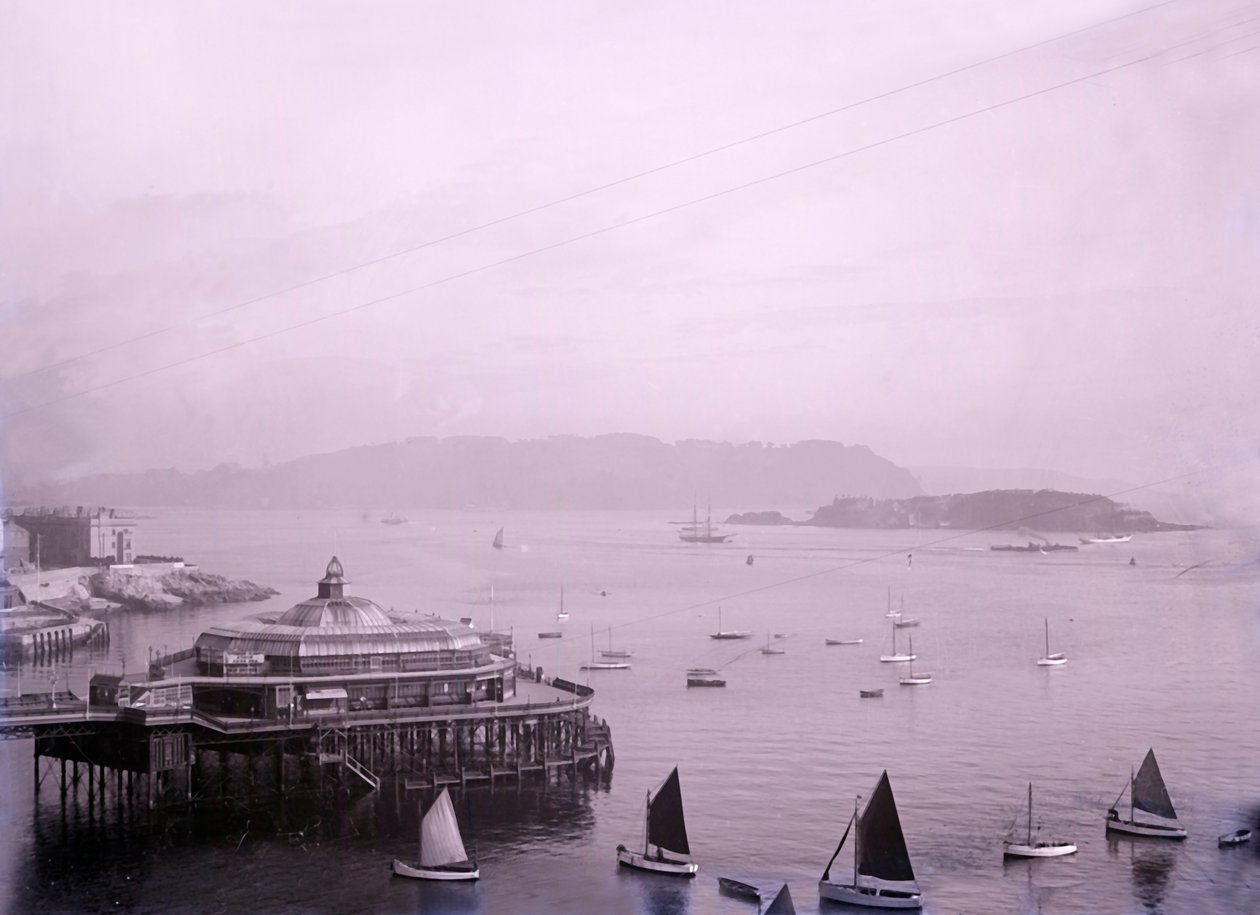 De promenadepier in Plymouth in Devon, eind 19e-begin 20e eeuw door Unbekannt