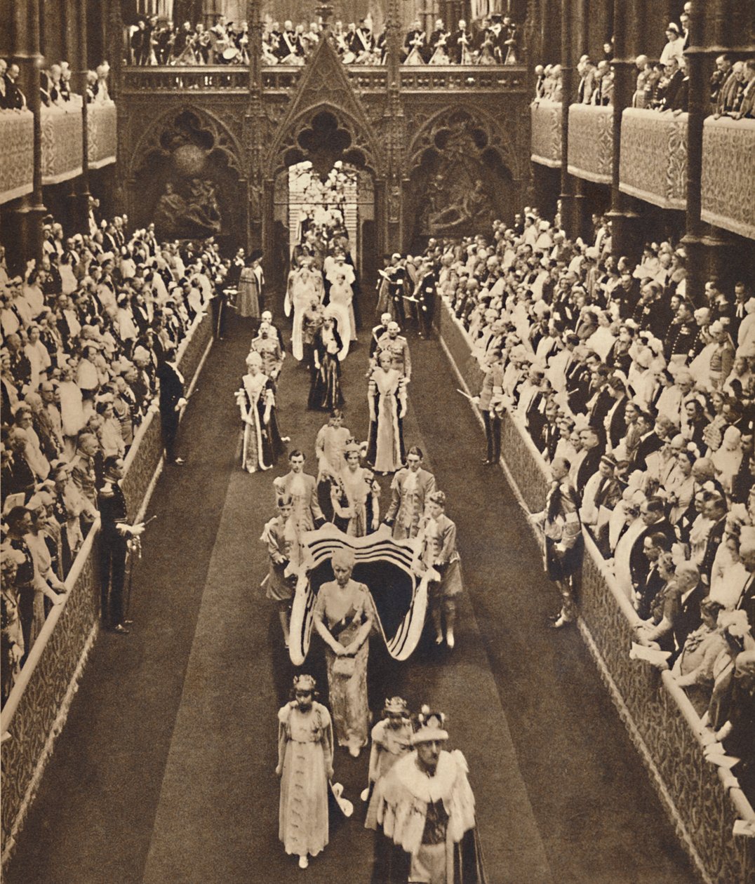 De processie van de koningin-moeder, 12 mei 1937 door Unbekannt