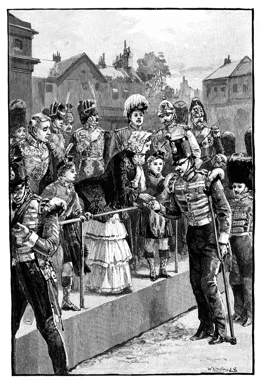 De Koningin die de Krim Medaille uitreikt, Horseguards Parade, Londen door Unbekannt
