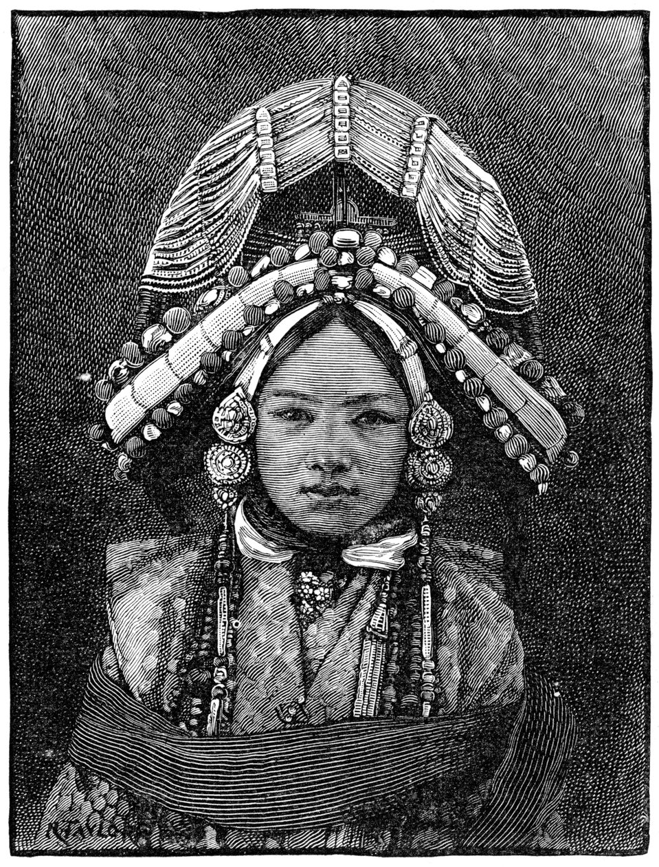 De Ranee van Sikkim, 1889 door Unbekannt