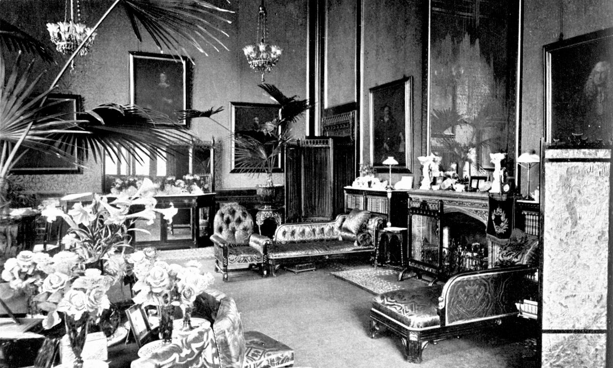 De Rode Tekenzaal in het Huis van de Voorzitter, Palace of Westminster, Londen, c1905 door Unbekannt