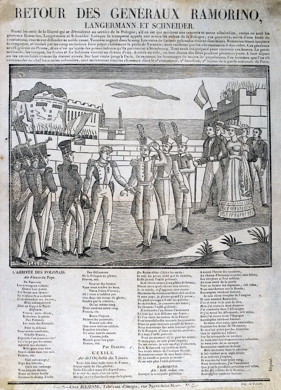 De terugkeer van generaal Ramorino, 1831 door Unbekannt
