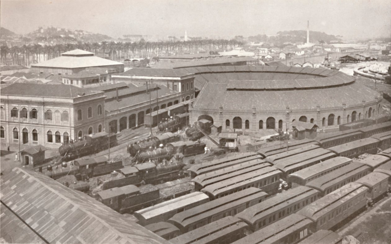 Het Rio de Janeiro Eindstation van de Centrale Spoorweg van Brazilië, 1914 door Unbekannt