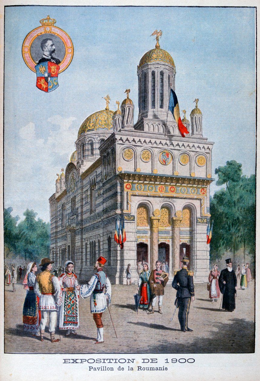 Het Roemeense paviljoen op de Wereldtentoonstelling van 1900, Parijs, 1900 door Unbekannt