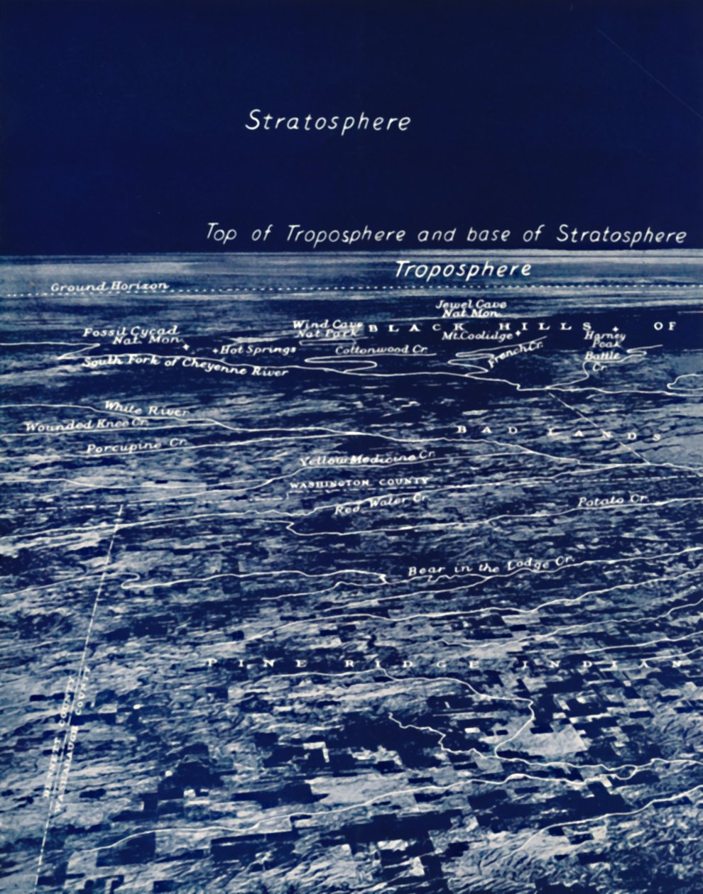 De Rondheid van de Aarde vanuit de Stratosfeer, 1935 door Unbekannt