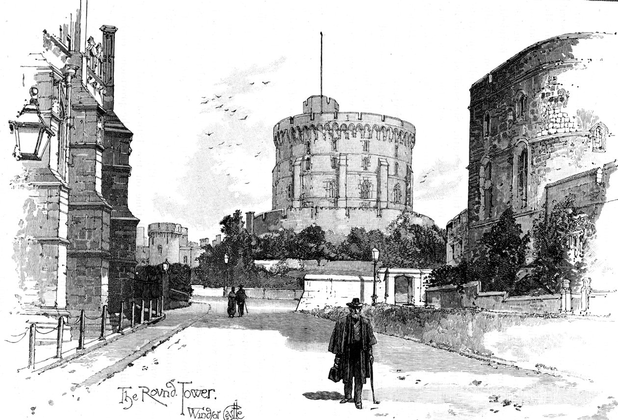 De Ronde Toren, Windsor Castle, Berkshire, 1900 door Unbekannt