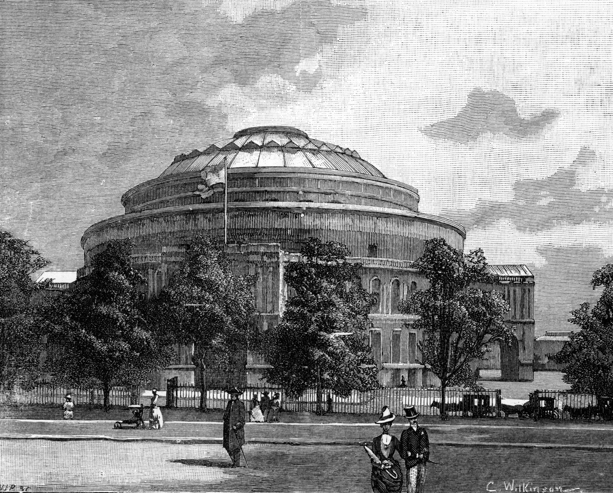 De Royal Albert Hall, Kensington, Londen, 1900 door Unbekannt