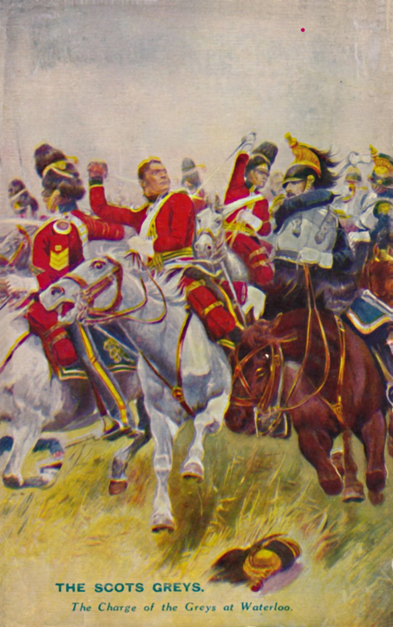 De Royal Scots Greys. De aanval van de Greys bij Waterloo, 1815, 1939 door Unbekannt