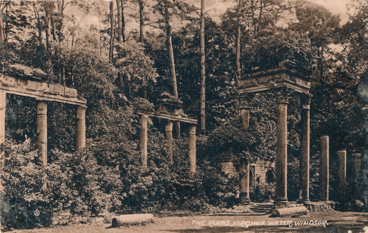 De ruïnes, Virginia Water, Windsor, ca. 1917 door Unbekannt