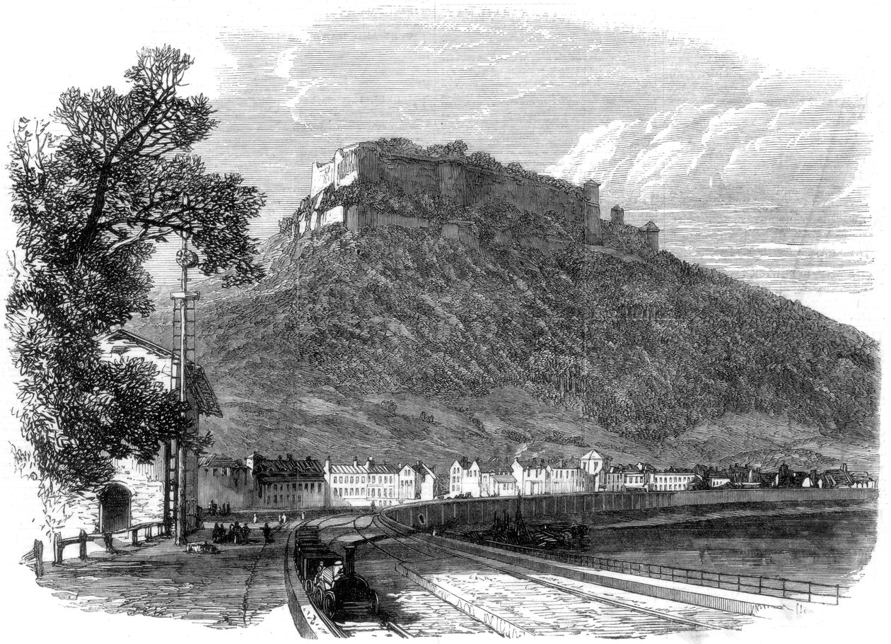 Het Saksische fort van Konigstein, aan de rivier de Elbe, nabij Dresden, Duitsland door Unbekannt