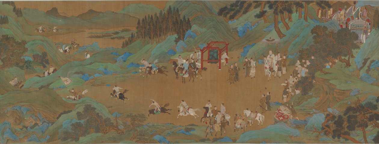 Het Shanglin Park: Keizerlijke Jacht, Ming of Qing-dynastie, 17e eeuw door Unbekannt