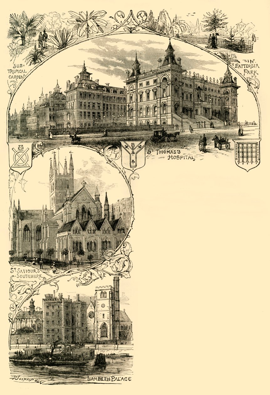De zuidelijke buitenwijken, c1878 door Unbekannt