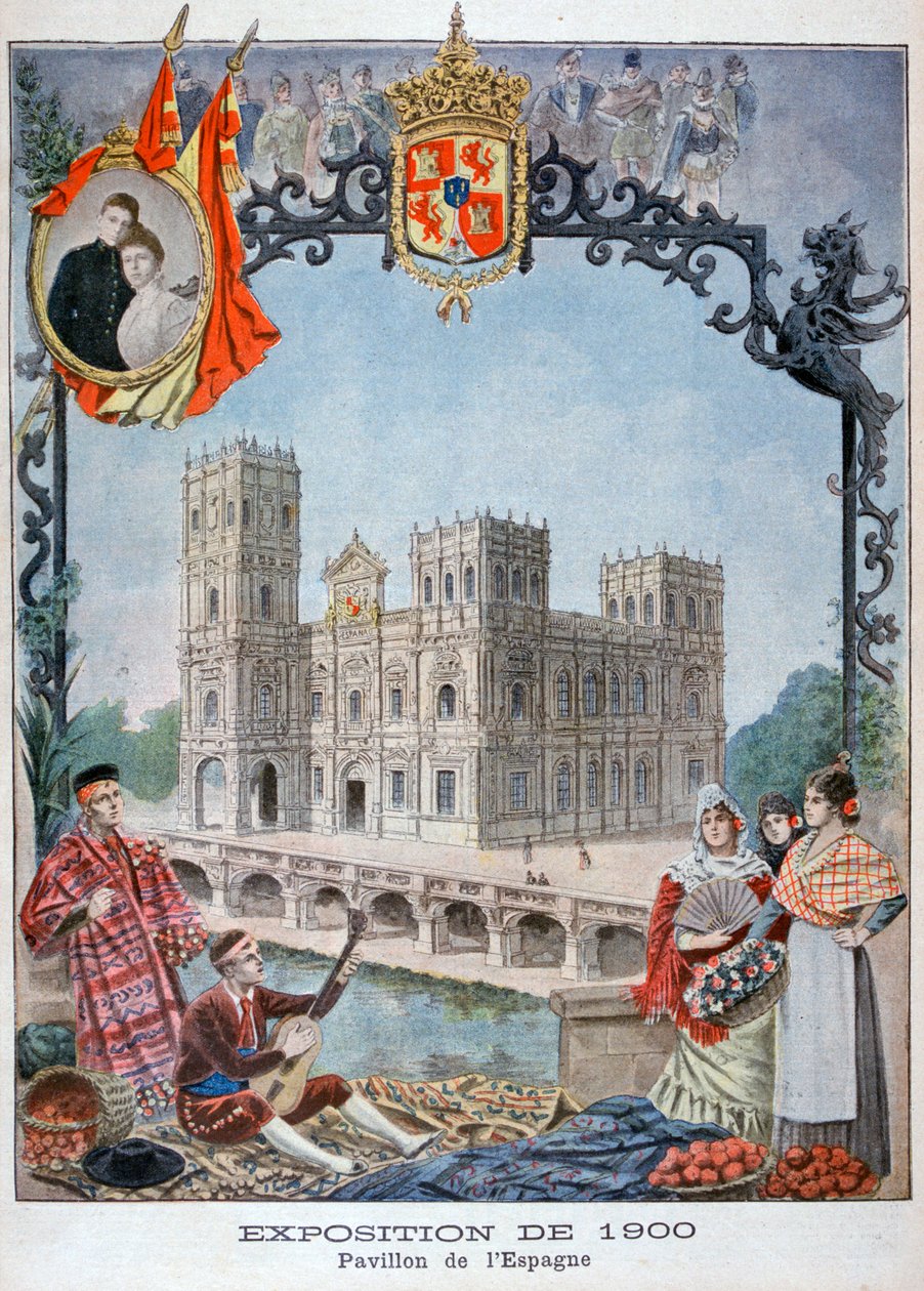 Het Spaanse paviljoen op de Wereldtentoonstelling van 1900, Parijs, 1900 door Unbekannt